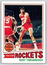 1977-78 Topps Rudy Tomjanovich White Back Variation Houston Rockets #15