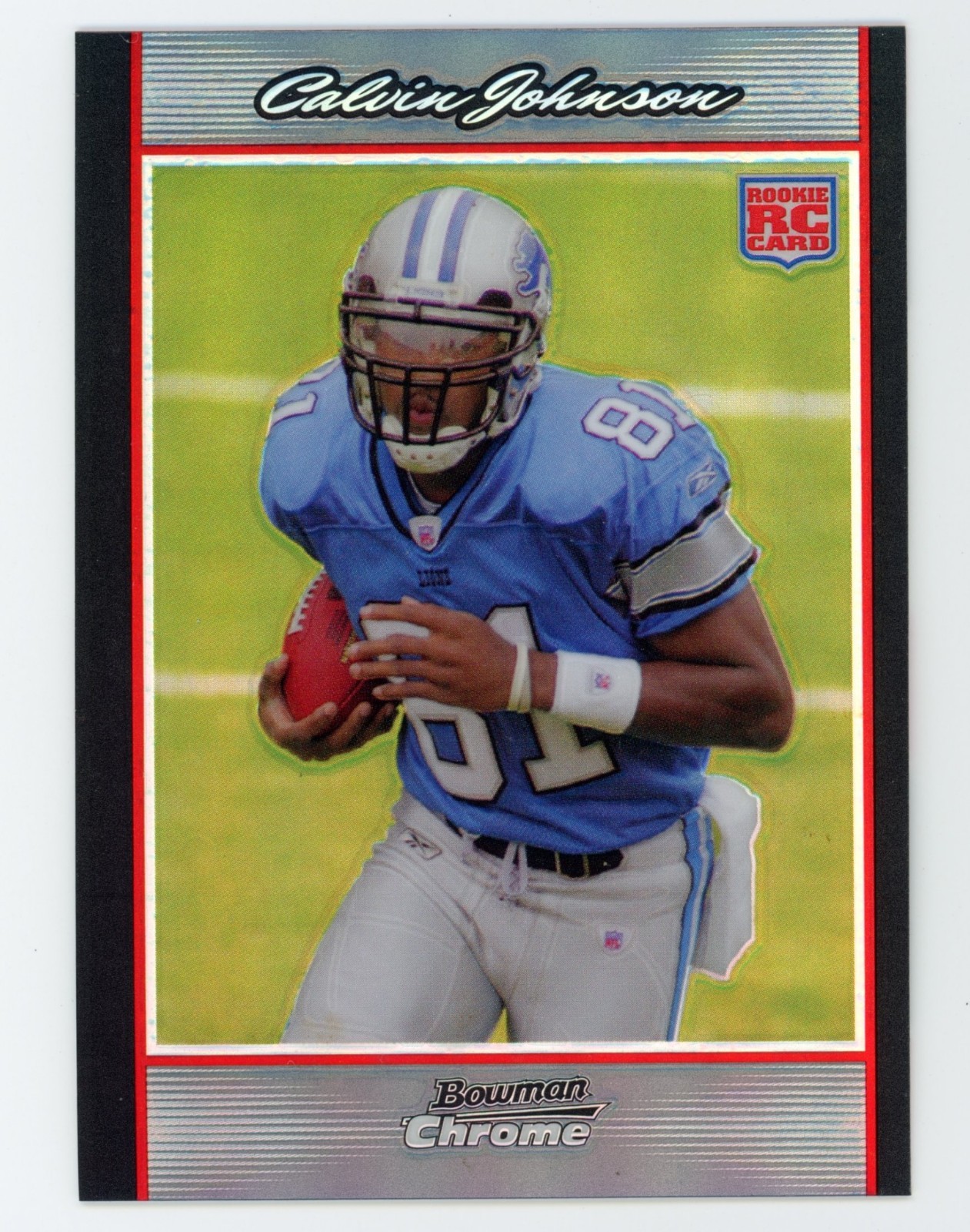 Calvin Johnson 2007 Bowman Chrome Refractor Rookie RC #BC75 Detroit Lions