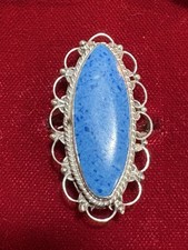 Vintage Southwestern Sterling Lapis Lazuli Ring 925 Size 7.75