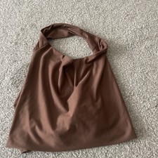 SHEIN Small Brown Halter Neck Top - Backless