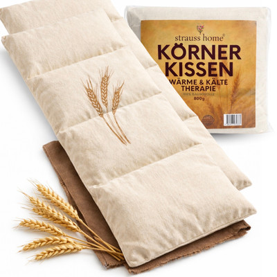 Körnerkissen groß 2er  Mikrowellengeeignet Wärmekissen gegen Verspannungen 50x20