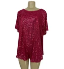 NEW Torrid Plus Size 1X Abbey Short Sleeve Sequin Top Sparkle Glam Pink AB11