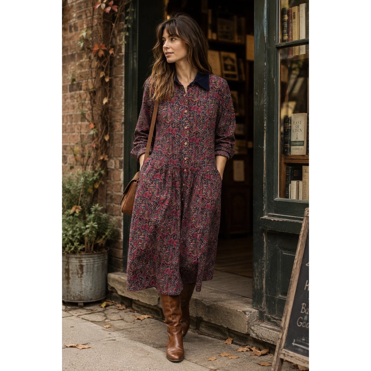 Corduroy Original 1990s Vintage Dresses for Women for sale