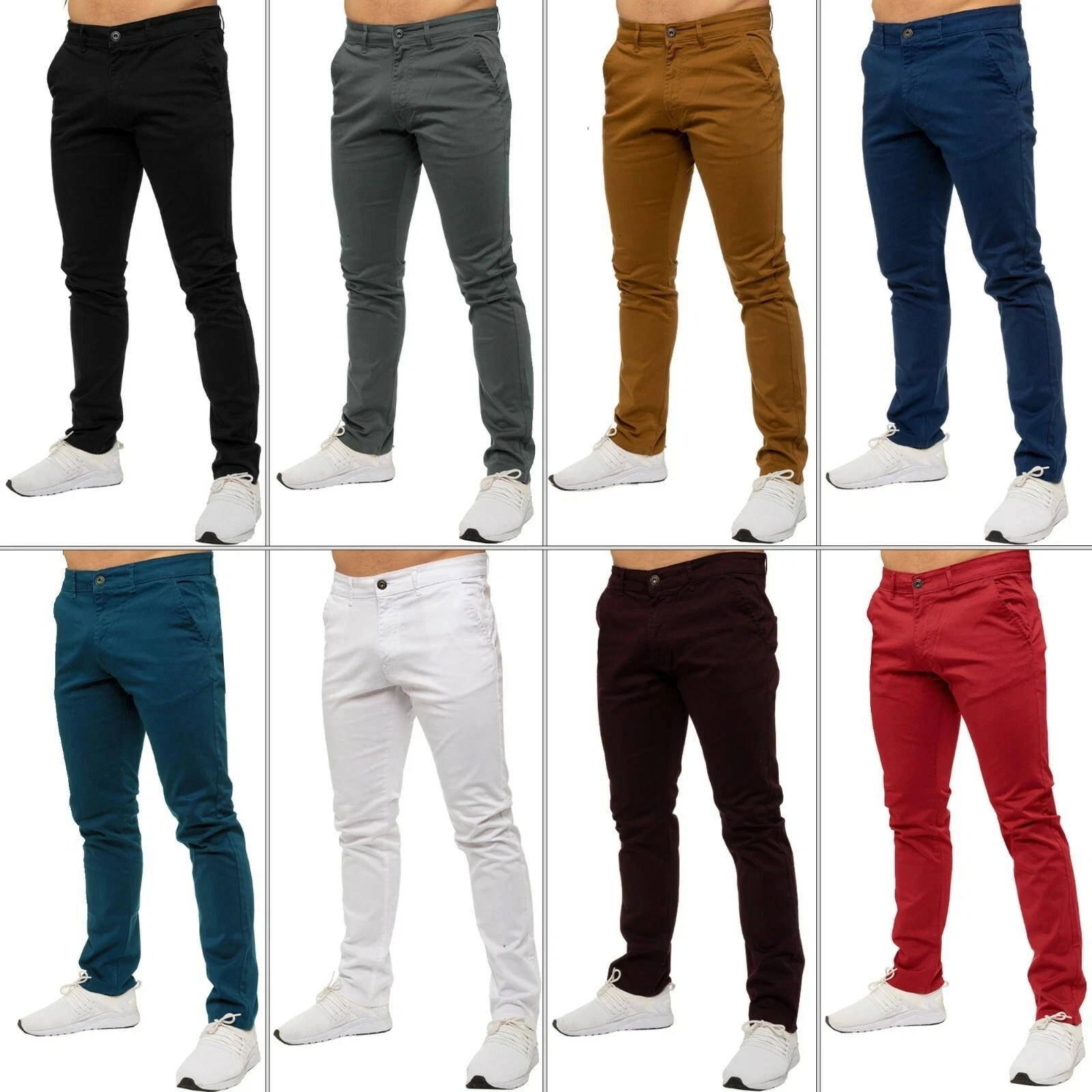 Mens Chino Trousers Slim Fit Chinos Casual Cotton Stretch Pants Work Jeans 30-40
Opens in a new wind