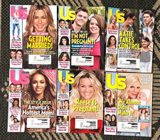 Lot of 6 US Weekly Magazines 2012 Celebrity Jennifer Aniston Beyonce Reese