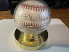 STAN MUSIAL SIGNED AUTOGRAPH RAWLINGS NATIONAL LEAGUE BASEBALL AT CARDINALS GAME
