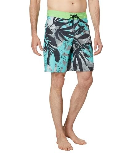 Мужские плавки Volcom Regular fit 32 синего цвета с цветочным рисунком 4890₽