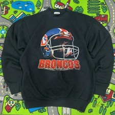 Denver Broncos NFL football helmet classic black sweatshirt QT6917