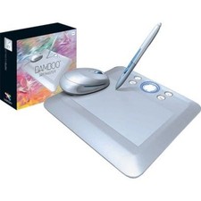 Wacom Bamboo Art Master CTE-650/S2 Pen Tablet A5 Wide Silver w/ Mouse Japan New