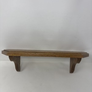 Vintage Double Corbel Oak Shelf