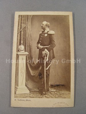 150150: CDV Portraitfoto, GEORG V. KÖNIG VON HANNOVER, General Garde du Corps