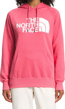 THE NORTH FACE Half Dome Pullover Womens Hoodie Cosmo Pink/TNF White Sz Medium