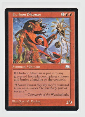 Magic the Gathering ~ Hurloon Shaman ~ M/NM ~ Weatherlight ~ Signed by Artist
