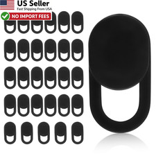 30 Pcs Ultra-Thin Webcam Cover Slide Camera Privacy Shield Laptop Tablet Black