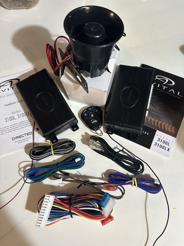 Avital 3100L Car Alarm Keyless Entry System with Remote and Wiring