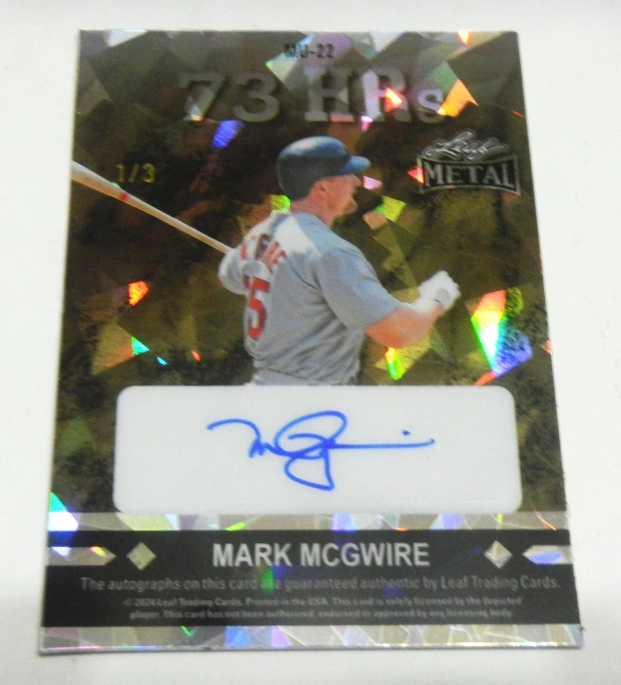 Mark McGwire Jose Canseco Dual Auto 1/3 2024 Leaf Collective Metal Crystal - Image 3 of 4
