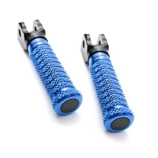 Blue M-Grip Racing Front Foot Pegs Set For CBR1000RR Fireblade 11 12 13 14 15