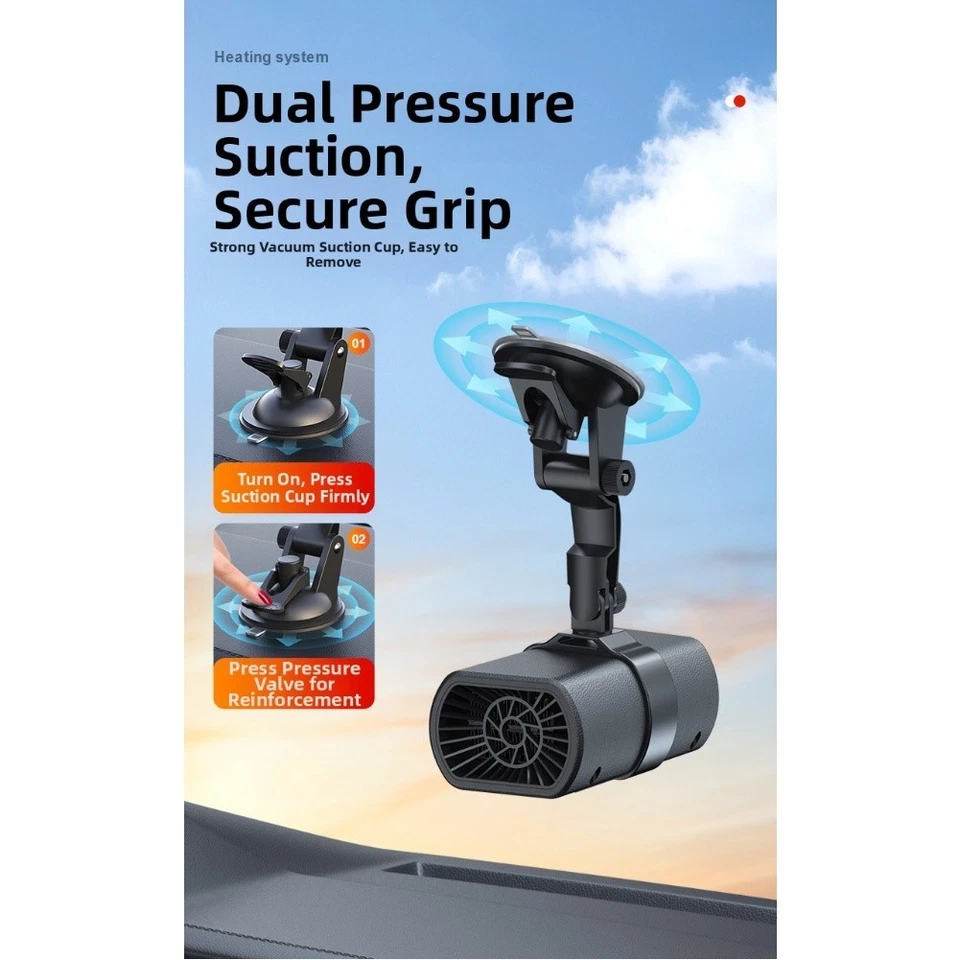 Portable 12V 65W Car Heater Defroster for Windshield Suitable for Cars Trucks - Image 4 of 4