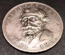 CB- Medaglia Giuseppe Verdi Circolo Numismatico Minerva Parma - argento- GTTS178