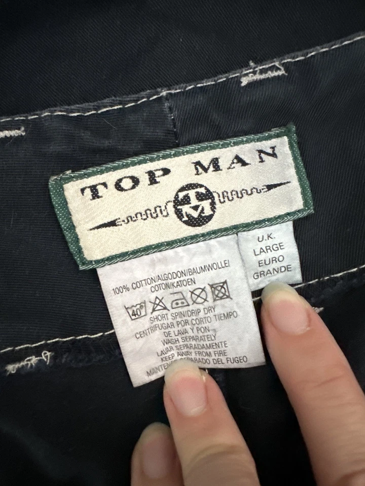 Genuine Late 1980s Early 1990s Topman Zip Utility Jeans Waist 34 Inches - Image 4 of 4