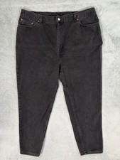Vintage Levis 550 Jeans Womens 24W Black Denim Relaxed Tapered Made In USA