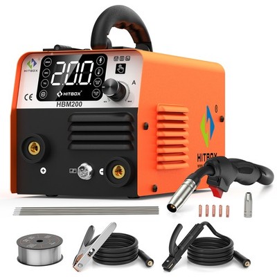 HITBOX HBM200 UNT Digital Welder 110V 220V Dual Voltage 3IN1 MIG MMA TIG