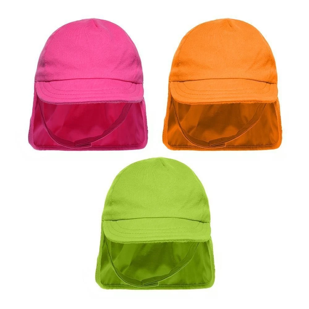 Kids Toddler Cotton Legionnaire Cap Summer Visor Neck Flap Sun
