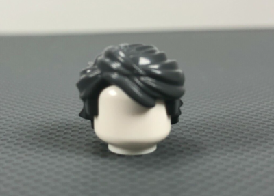 HARRY　土と灰 LEGO Dark Bluish Gray MINIFIGURE HAIR Male Short Swept Back