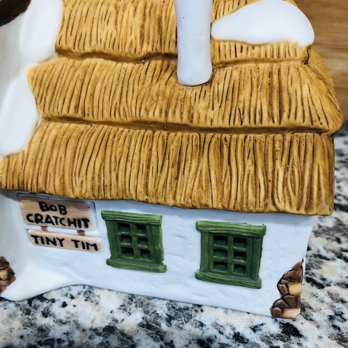 Dept 56 Dickens' Village Christmas Carol Cottage Bob Cratchit Tiny Tim Retired - Picture 3 of 8