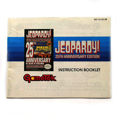 NES Jeopardy 25th Anniversary Edt Spielanleitung / Handbuch / Manual / Guide / I