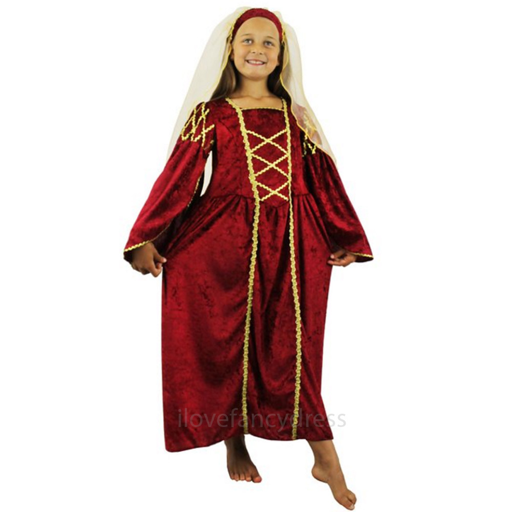 Smiffys Kinder Tudor Prinzessin Kostüm – Kleid & Haarreif In Gr. L Für Mädchen (10-12 Jahre)