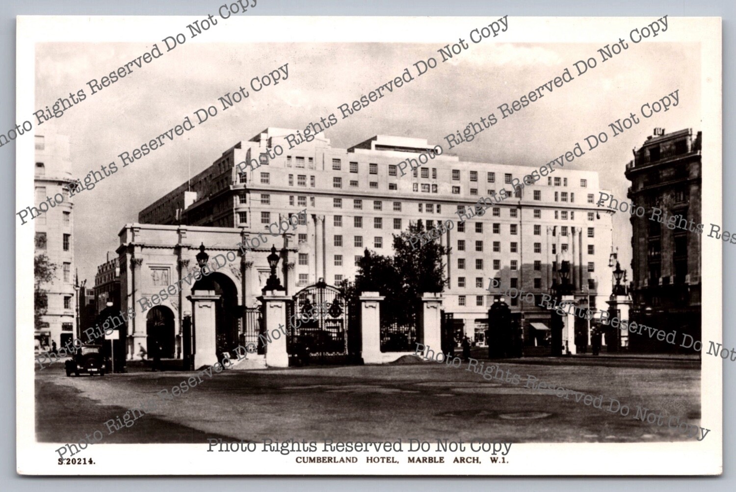 Vintage Postcard RPPC Cumberland Hotel Marble Arch Real Photo England