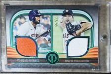 2022 Topps Tribute - Dual Relics 2 Player #DR2-AV Justin Verlander, Yordan /99