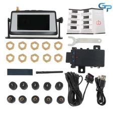 TPMS 10 wheel Real Time Tire Pressure Monitoring System RVs &Trucks