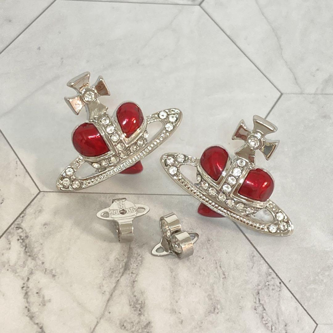 Vivienne Westwood MAN DIAMANTE HEART ピアス