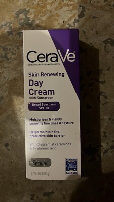 CeraVe SPF 30 Skin Renewing Day Cream - 1.76 oz Anti-Wrinkle Retinol Cream