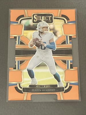 2023 Justin Herbert Panini Select Concourse Orange Die Cut #/499 LA Chargers SSP
