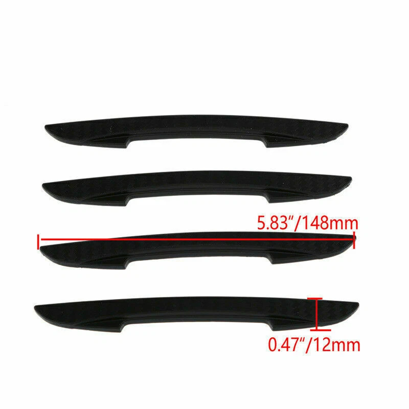 4x Protector de borde de puerta de coche Protector contra arañazos Anticolisión Borde Pegatinas PVC Negro Foto 3 de 4