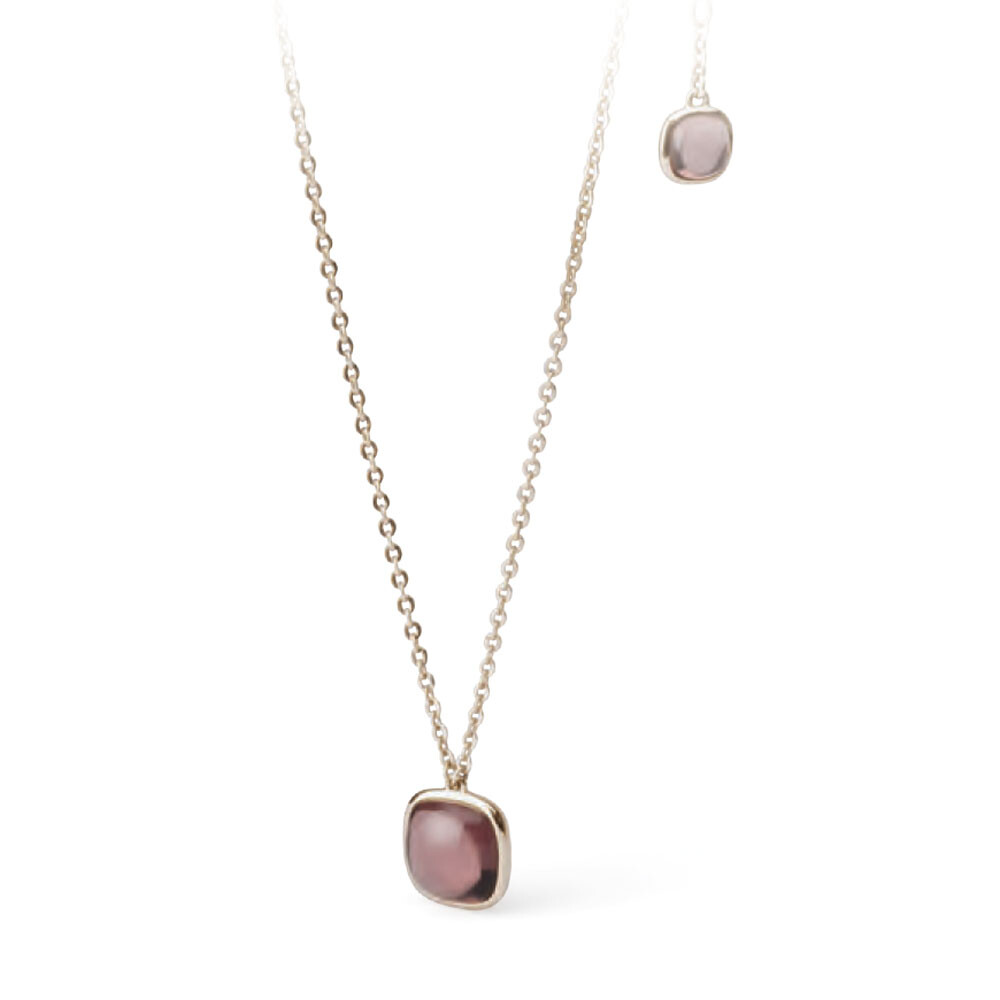 Womens Necklace BROSWAY MARILYN BMM01 Stainless Steel Gold Rose Stones