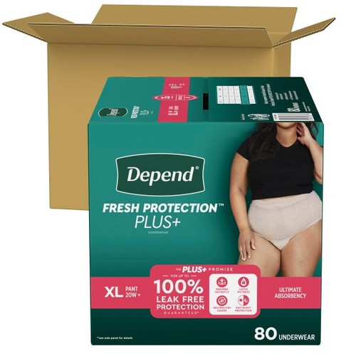 Depend Fresh Protection Plus Incontinence Underwear for Women Ultimate Absorbent - Picture 2 of 10