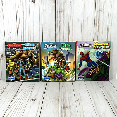3 Marvel Story Reader Me Reader Hardcover Books Avengers Spider-Man Guardians