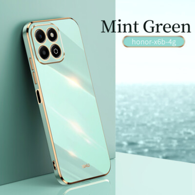 For Honor X6B, Luxury Candy Color Plating Frame Soft Rubber Back Case Cover