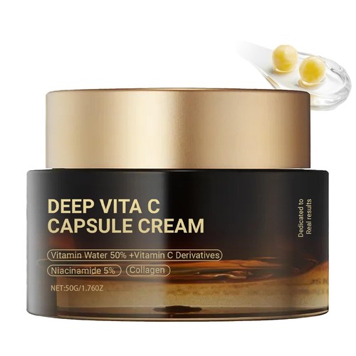 Deep Vitamin C Golden Capsule Face Moisturizer | Liposome Capsules For Wrinkl...