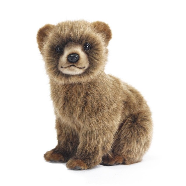 Hansa Grizzly Bear Cub Sitting Realistic Cute Soft Animal Plush Toy 24cm for sale online | eBay