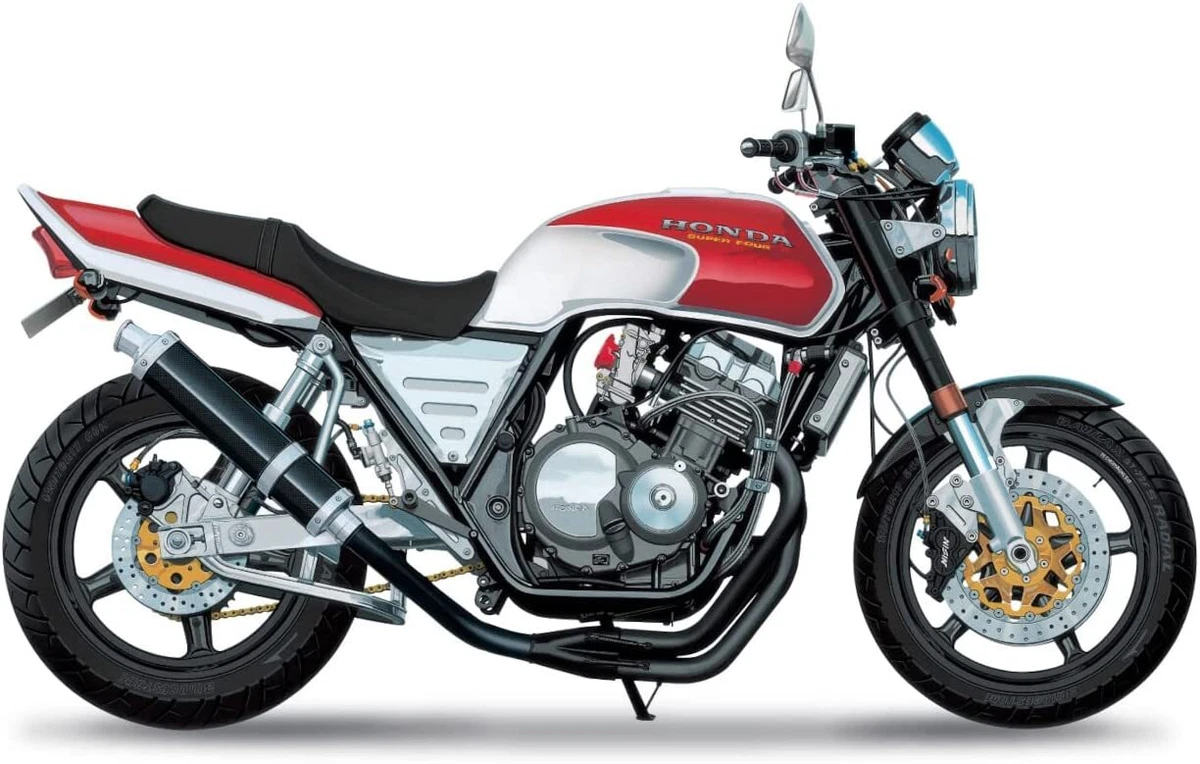 Aoshima 1 12 kit Honda CB400 SUPER FOUR with custom parts JP 9580