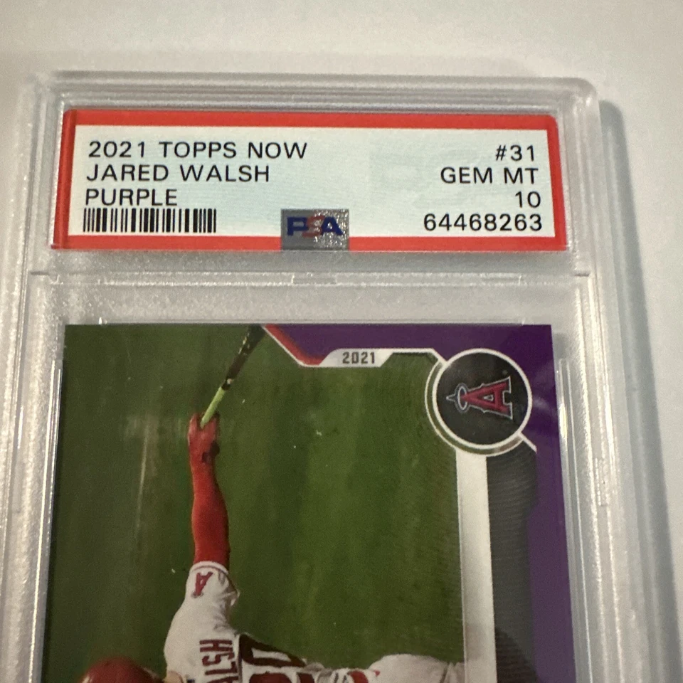 2021 TOPPS NOW PURPLE #31 JARED WALSH  #/25 PSA 10 Gem Mint Angels - Image 2 of 4