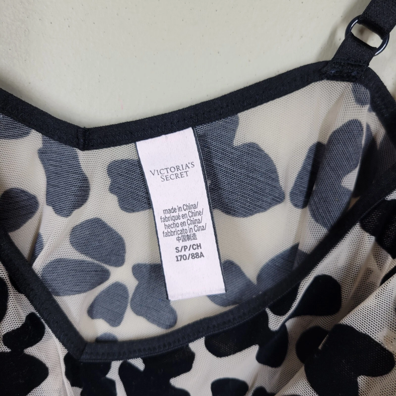 UNDERCOVER Mini abito slip Victoria's Secret maglia trasparente velluto fiori floreali piccolo