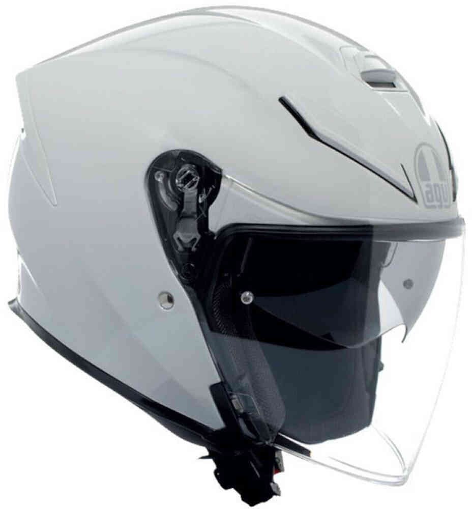 CASCO HELMET MOTO FIBRA 22.06 AGV K5 JET EVO STELVIO WHITE  TG S