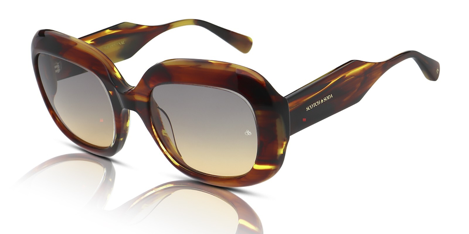 Scotch & Soda Sunglasses Women's SS7035 107 Brown Horn/Grey-Orange Gradient