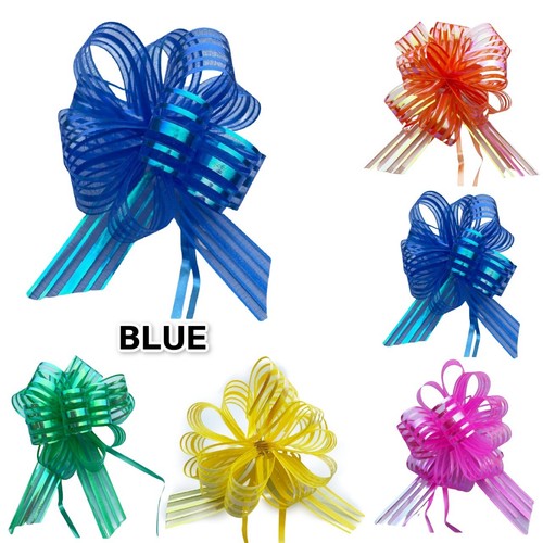 20 PULL BOWS Large 50mm Quality Bow Flower Wedding GIFT Wrap Party Decor Ribbons - Picture 2 of 48